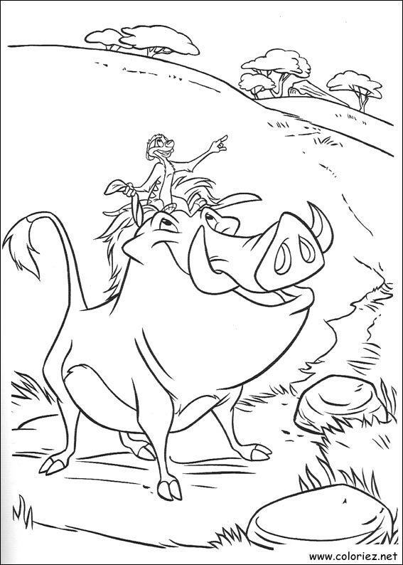 Coloriage de Le roi lion à imprimer !