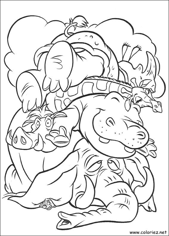 Coloriage de Le roi lion à imprimer !