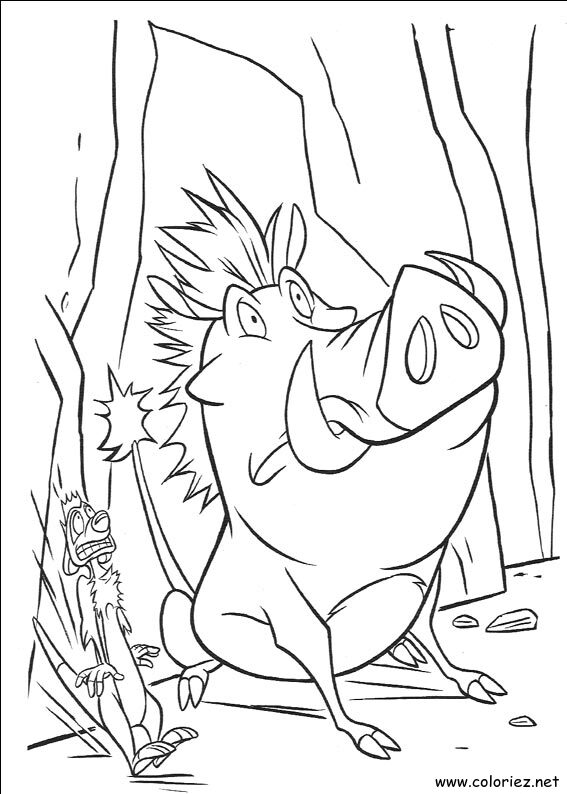 Coloriage de Le roi lion à imprimer !