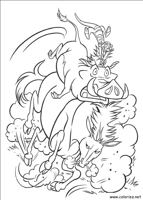 Coloriage de Le roi lion à imprimer !