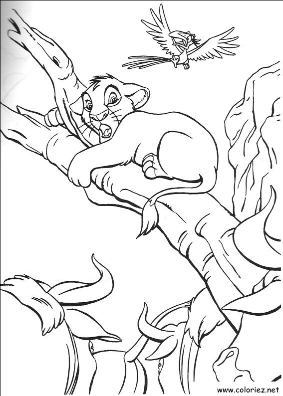 Coloriage de Le roi lion à imprimer !