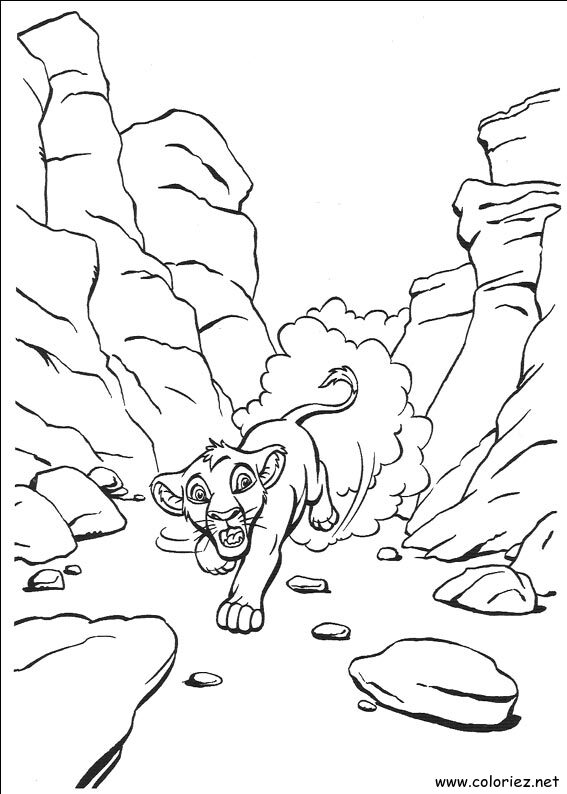 Coloriage de Le roi lion à imprimer !