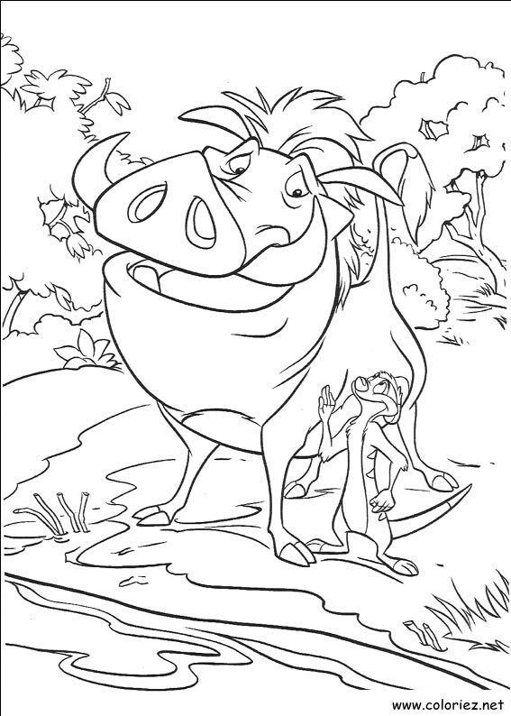 Coloriage de Le roi lion à imprimer !