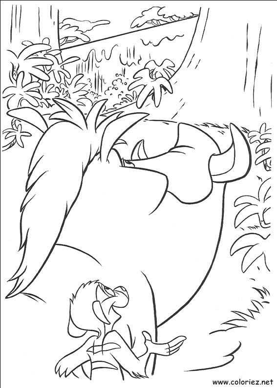 Coloriage de Le roi lion à imprimer !
