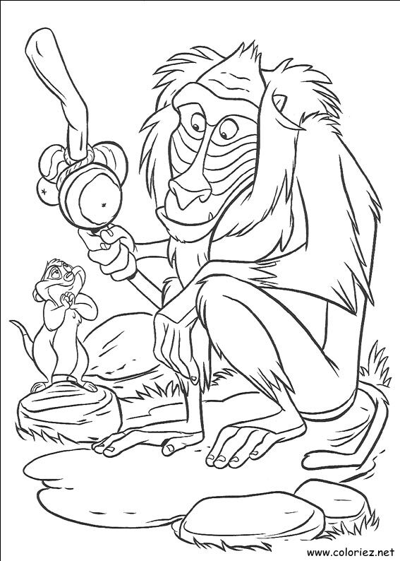 Coloriage de Le roi lion à imprimer !