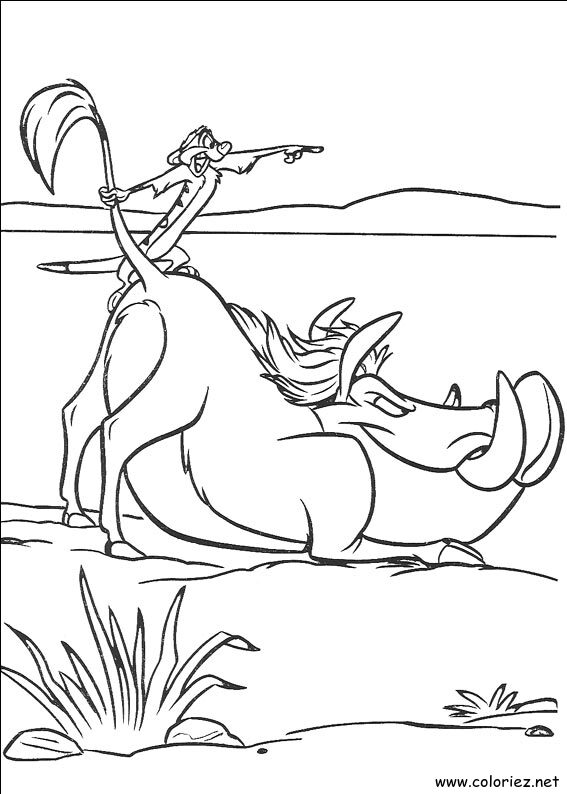 Coloriage de Le roi lion à imprimer !