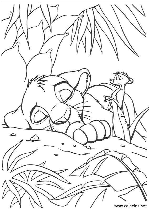 Coloriage de Le roi lion à imprimer !