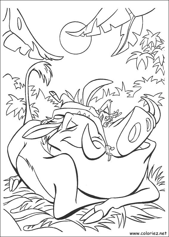 Coloriage de Le roi lion à imprimer !