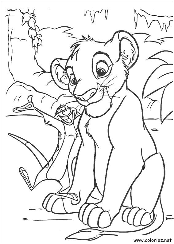 Coloriage de Le roi lion à imprimer !