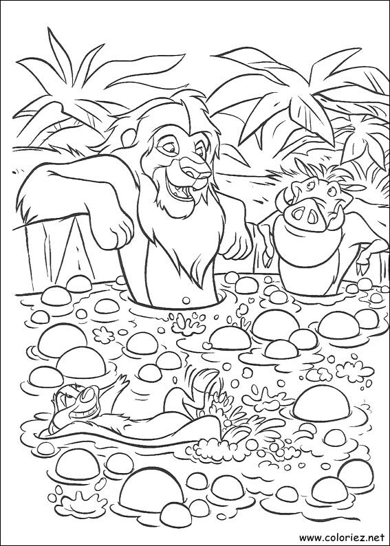 Coloriage de Le roi lion à imprimer !