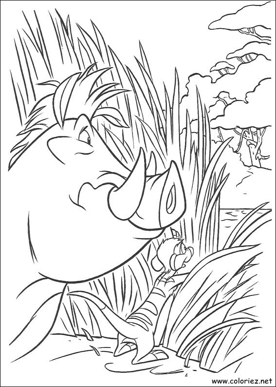 Coloriage de Le roi lion à imprimer !