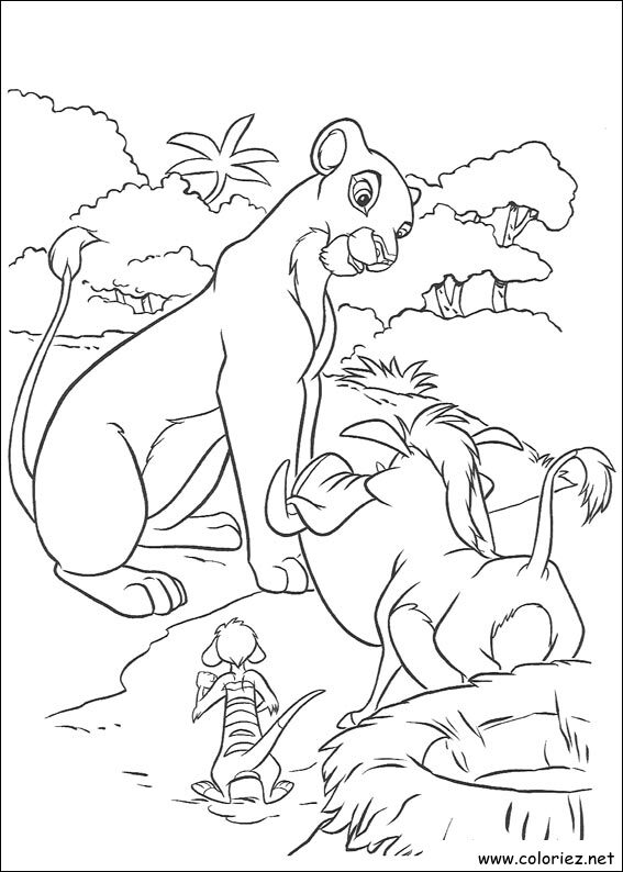 Coloriage de Le roi lion à imprimer !
