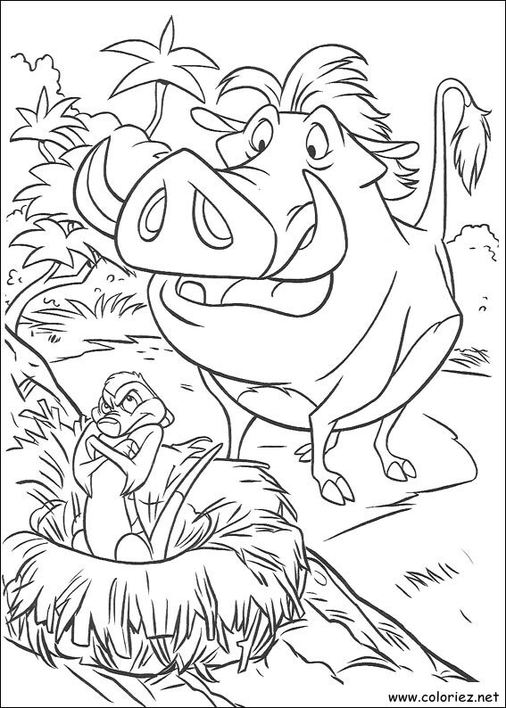 Coloriage de Le roi lion à imprimer !