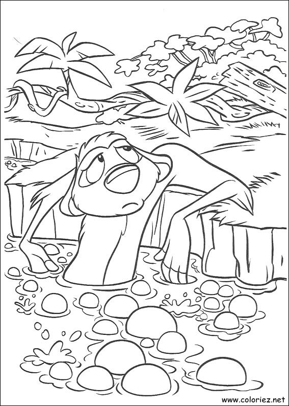 Coloriage de Le roi lion à imprimer !