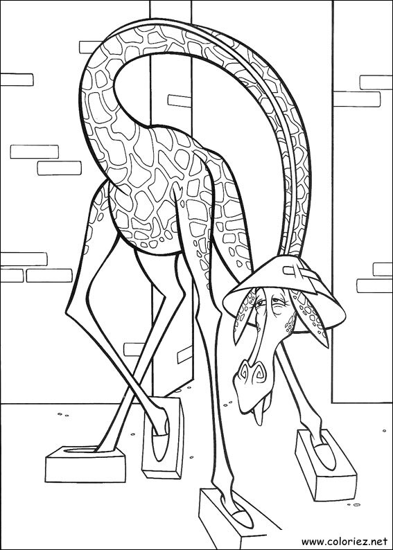 Coloriage de Madagascar à imprimer !