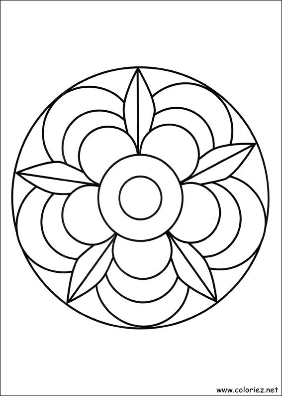Coloriage de Mandala à imprimer