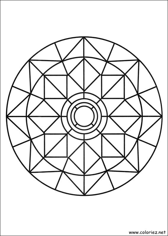 Coloriage de Mandala à imprimer