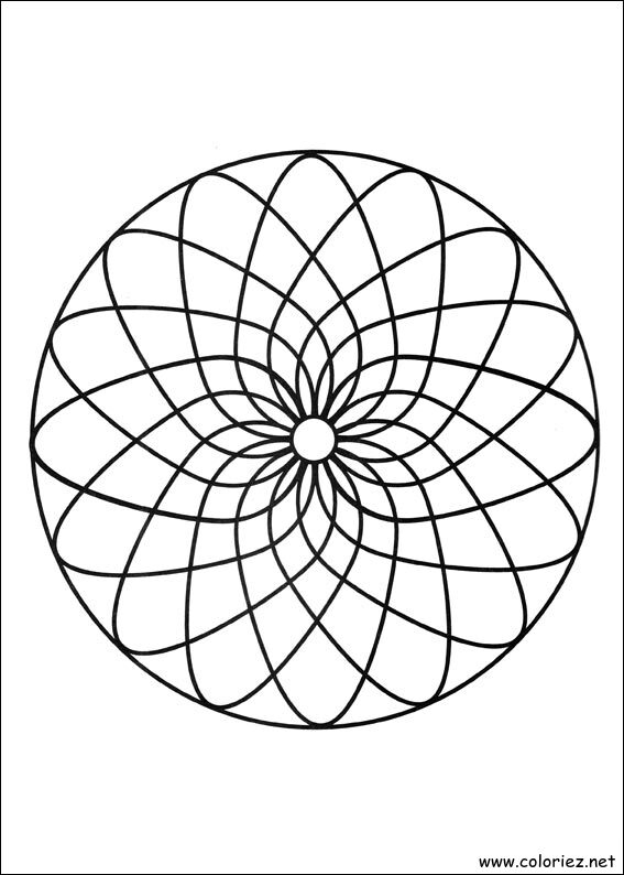 Coloriage de Mandala à imprimer