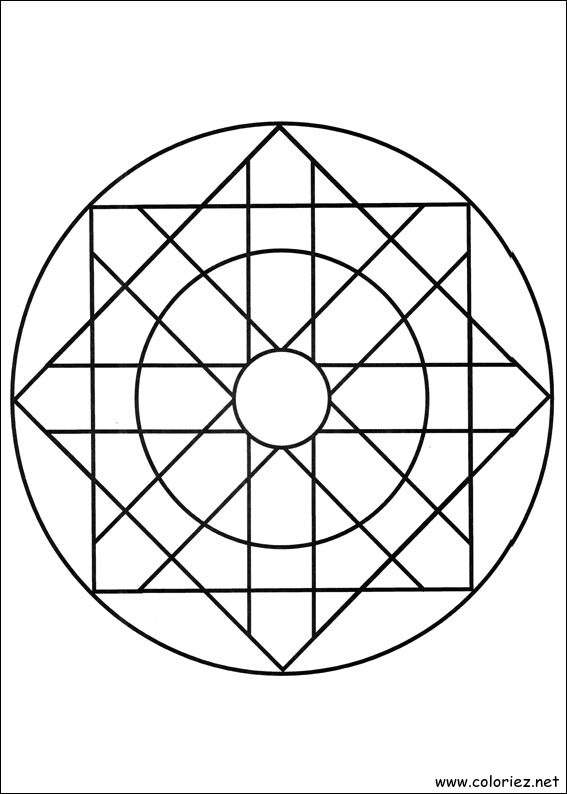 Coloriage de Mandala à imprimer