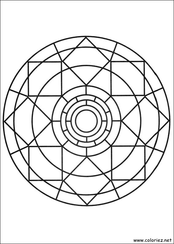 Coloriage de Mandala à imprimer