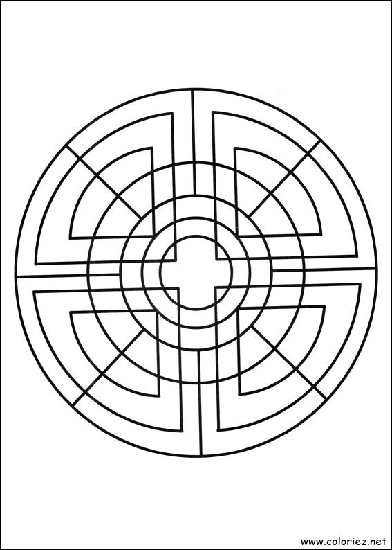 Coloriage de Mandala à imprimer
