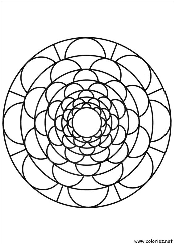 Coloriage de Mandala à imprimer