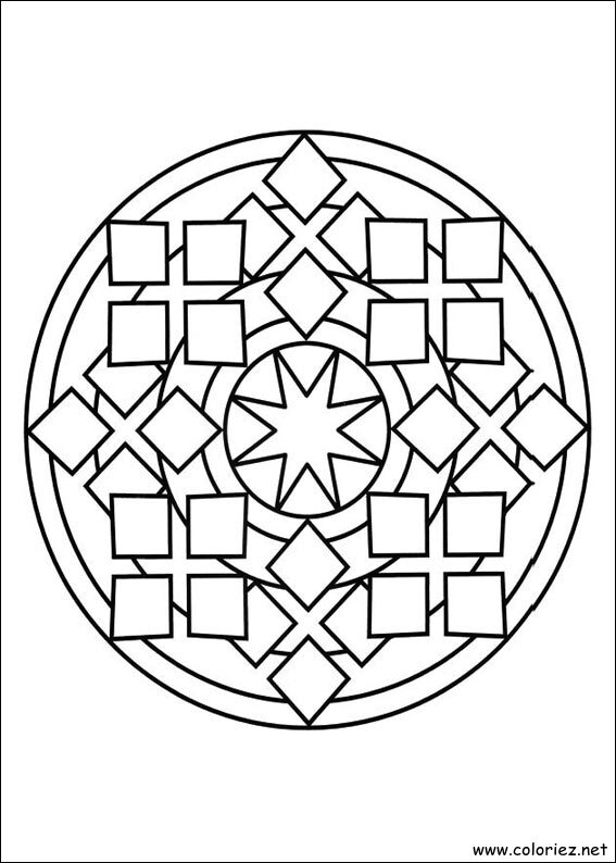 Coloriage de Mandala à imprimer