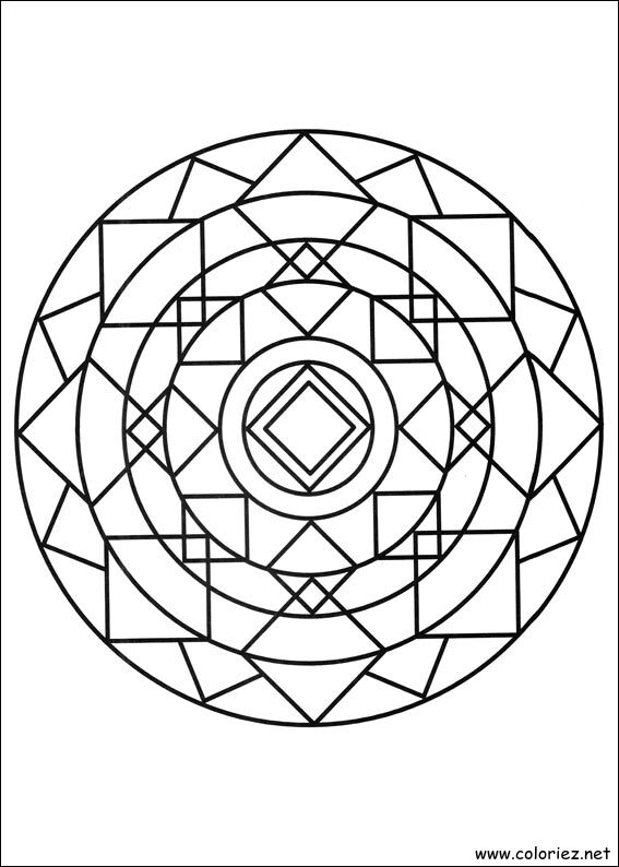 Coloriage de Mandala à imprimer
