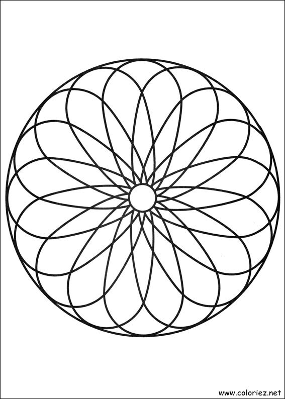 Coloriage de Mandala à imprimer