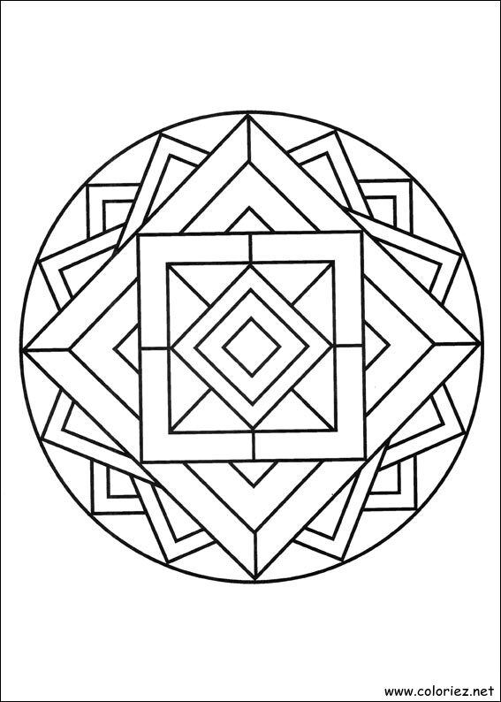 Coloriage de Mandala à imprimer