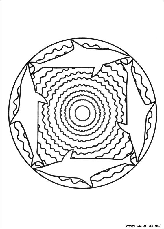 Coloriage de Mandala à imprimer