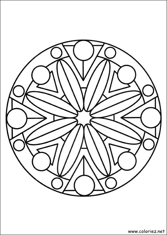 Coloriage de Mandala à imprimer