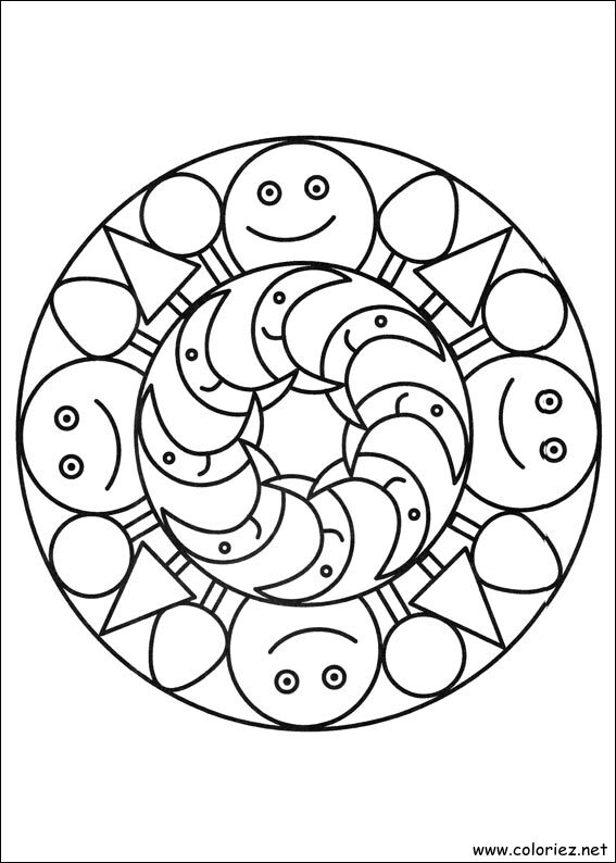 Coloriage de Mandala à imprimer