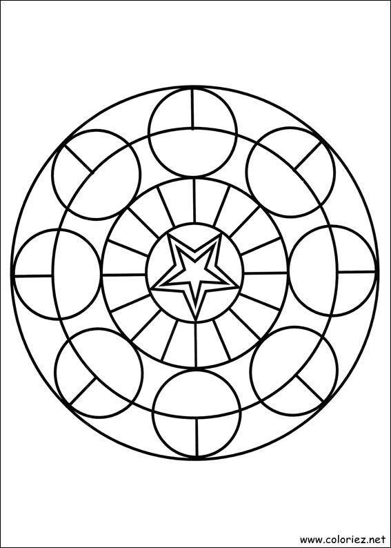Coloriage de Mandala à imprimer
