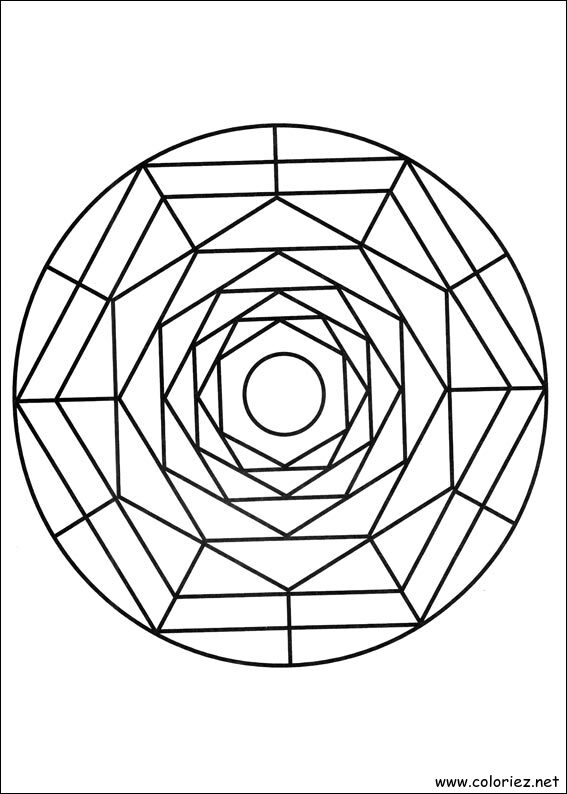 Coloriage de Mandala à imprimer