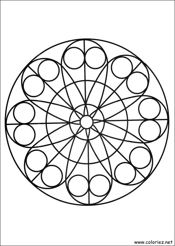 Coloriage de Mandala à imprimer