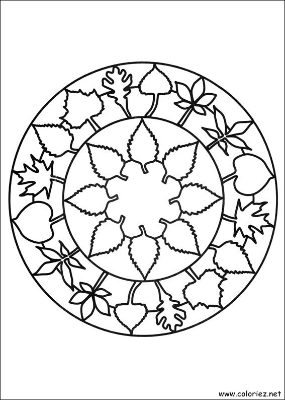 Coloriage de Mandala à imprimer