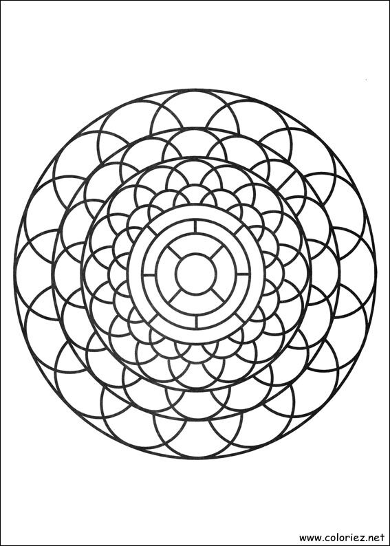 Coloriage de Mandala à imprimer