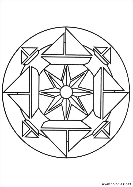 Coloriage de Mandala à imprimer