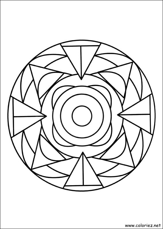 Coloriage de Mandala à imprimer