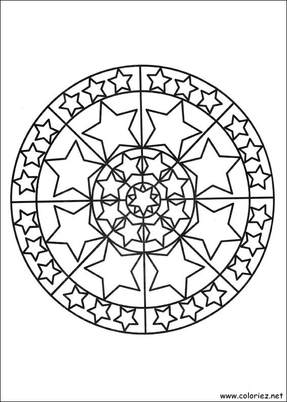 Coloriage de Mandala à imprimer
