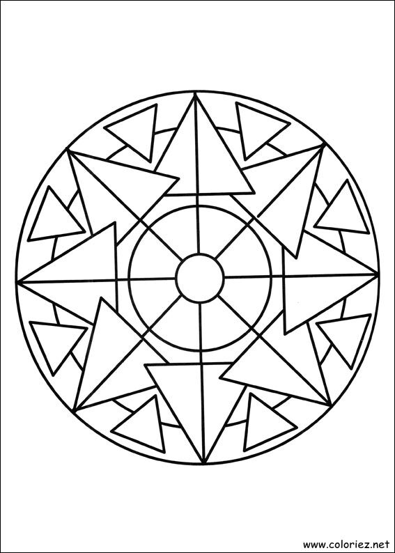 Coloriage de Mandala à imprimer
