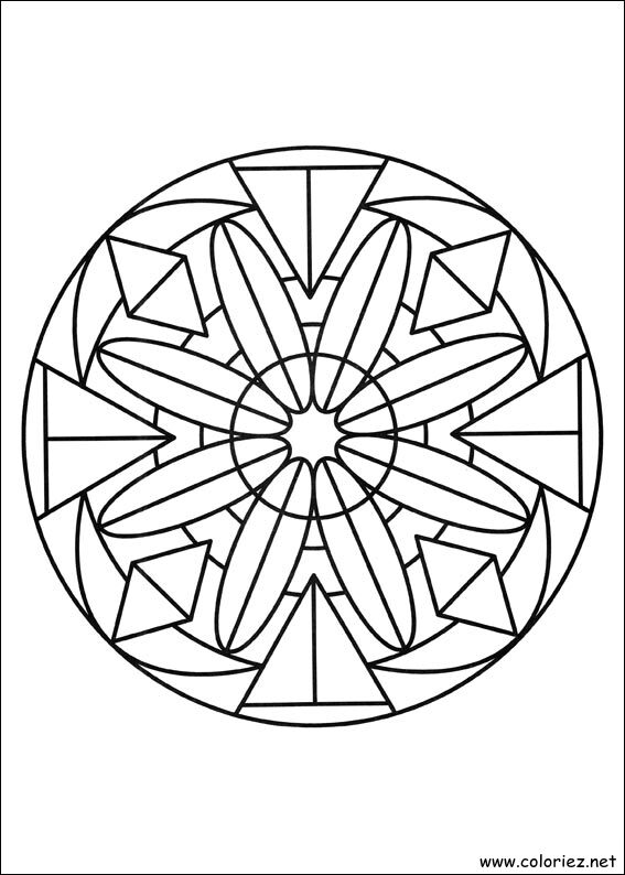 Coloriage de Mandala à imprimer