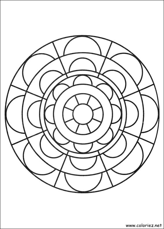 Coloriage de Mandala à imprimer