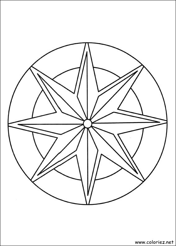 Coloriage de Mandala à imprimer