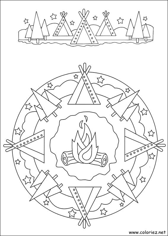Coloriage de Mandala à imprimer