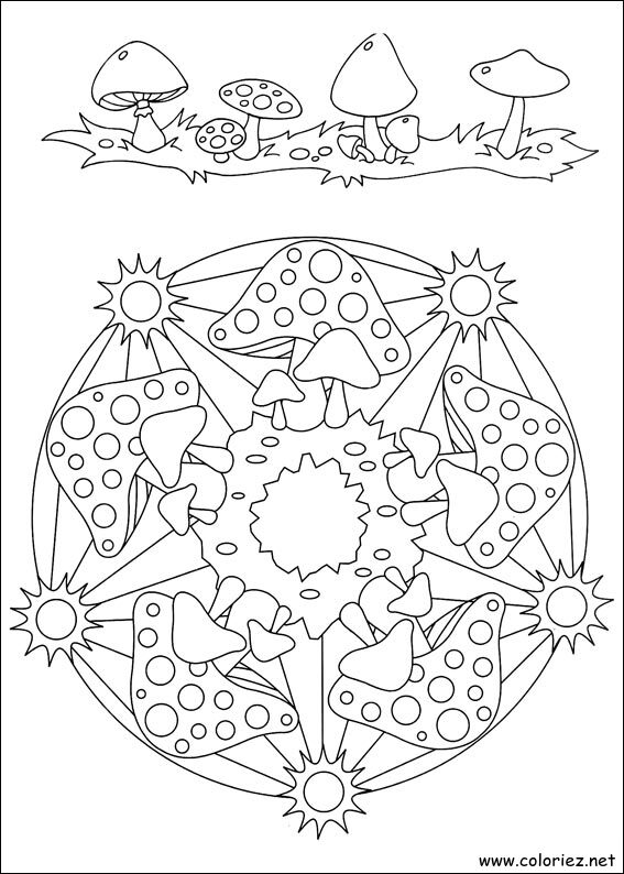 Coloriage de Mandala à imprimer