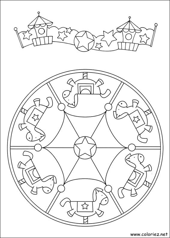 Coloriage de Mandala à imprimer