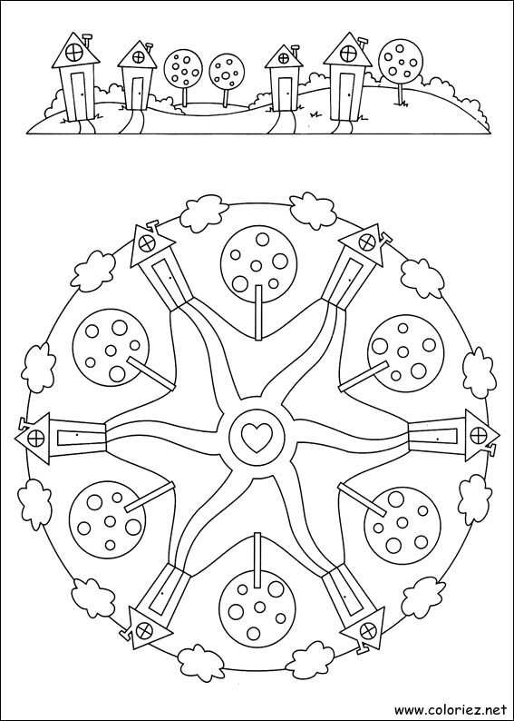 Coloriage de Mandala à imprimer
