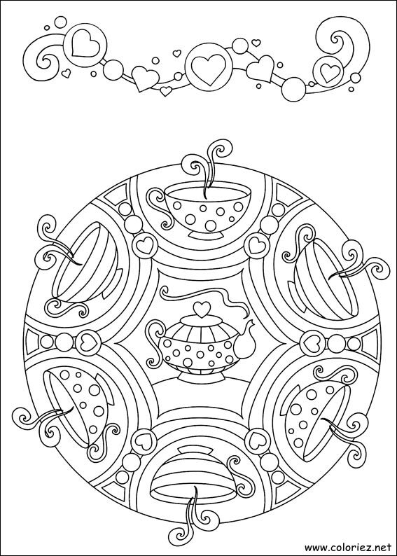 Coloriage de Mandala à imprimer